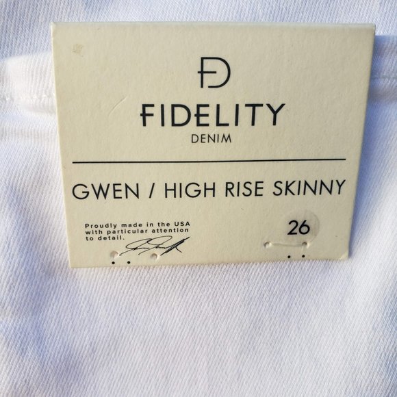 Fidelity Denim Gwen High Rise Skinny - 26 - Picture 10 of 15